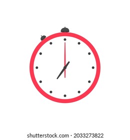 Red Stopwatch icon. Vector illustration.