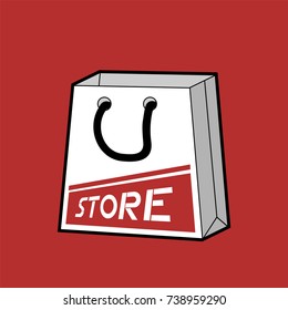red store bag shopping 