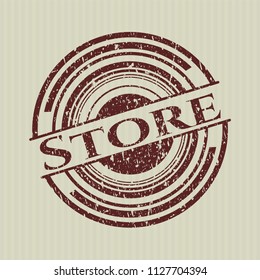 Red Store distressed with rubber seal texture