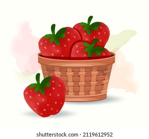 fresas rojas en una cesta