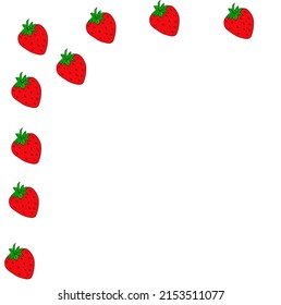 rote Erdbeeren auf weißem Hintergrund.