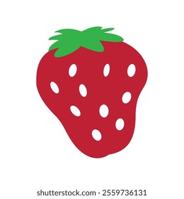 red strawberry cream in chocolate vector illustration.