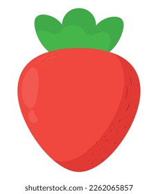 diseño de fresa roja sobre blanco
