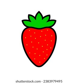 Red Strawberry Fruit Isolated Vector Illustration