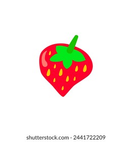 Fruta de fresa roja en blanco aislado