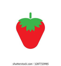 red strawberry icon suitable for logo design.