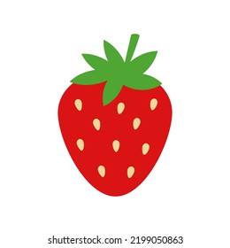 Red strawberry icon symbol vector for cricut and silhouette. Juicy strawberry on white isolated background.