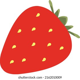 red strawberry isolated on white background