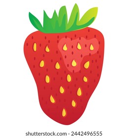 Red Strawberry Isolated Vector Illustration
