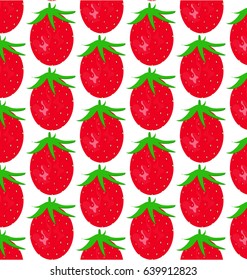 Red strawberry isolated from a white background.