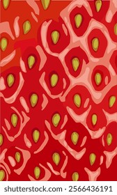 Red Strawberry skin texture close up sweet background textile pattern