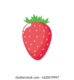 red strawberry vector illustration fruit