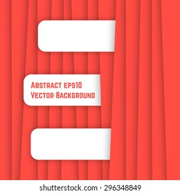 red streaky abstract background. concept of ribbon, magazine, origami, linear, tabby, stripy, packing, festive postcard, report, chart. flat style trend modern design eps10 vector illustration