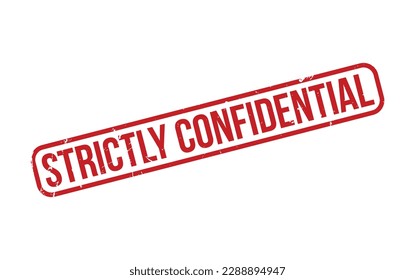 Red Strictly Confidential Rubber Stamp Seal Vector