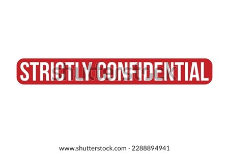 Red Strictly Confidential Rubber Stamp Seal Vector