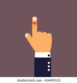 Red string vector symbol
