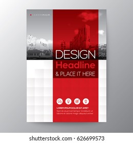 Red stripe graphic background for Brochure annual report cover Flyer Poster design Layout vector template in A4 size