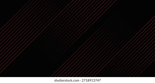 Red stripe line on black dark background. Simple backgroud wallpaper.