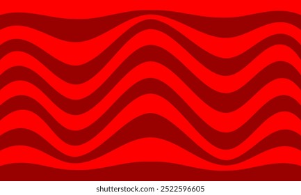 red stripe lines wave curves abstract background