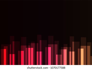 red stripe overlap in dark background, bar layer backdrop, technology template, vector illustration