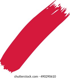 Red stripe of paint