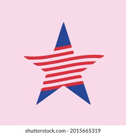 arte vectorial de la banda roja usa star