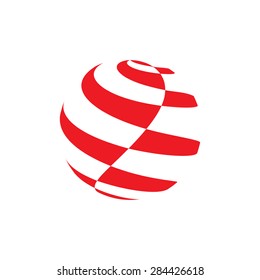 Red striped background, vector illustration. White background






