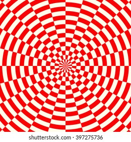 Red striped pattern. Abstract repeat round waves texture background. Vector illustration