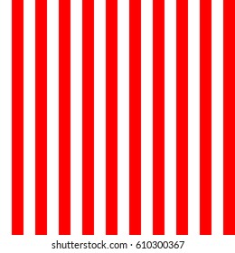 Red striped seamless background. Vector illustration. Red strips on white background. Simple minimal linear design.