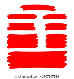 red stripes brush paint for scribble marker, brushstroke painting red color, red watercolor brush art, paintbrush red strip paint