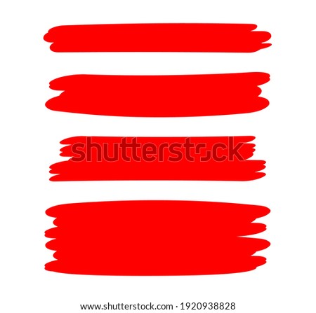 red stripes brush paint for scribble marker, brushstroke painting red color, red watercolor brush art, paintbrush red strip paint