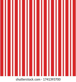 Rote Streifen verschiedener Stärke auf weißem Hintergrund. Hintergrund, Textur, Vektorgrafik für Design, für Neujahrsdesign.