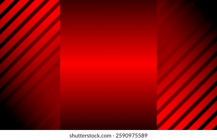 red stripes lines center with lines textures pattern on smooth gradient with shinny abstract background