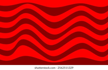 red stripes lines wave curves abstract background