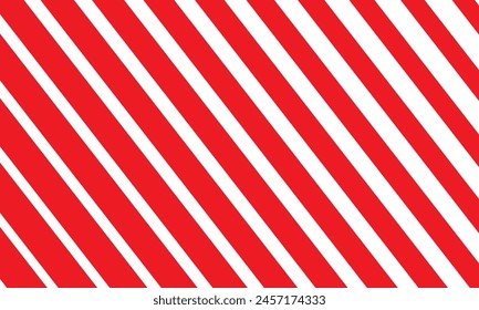 Red stripes on white background. Striped diagonal pattern Vector illustration of Seamless background Christmas or winter theme Background with slanted lines
