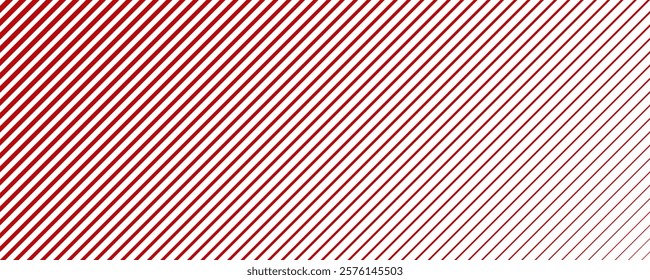 Red stripes on white background. Striped diagonal pattern Vector illustration of Seamless background Christmas or winter theme Background with slanted lines