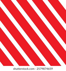 Red stripes on white background. Striped diagonal pattern Vector illustration of Seamless background Christmas or winter theme Background with slanted lines