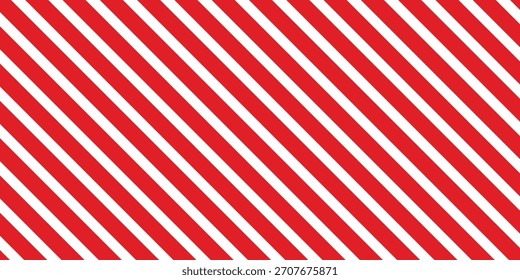 Red stripes on white background. Striped diagonal pattern Vector illustration of Seamless background Christmas or winter theme Background  lines modern