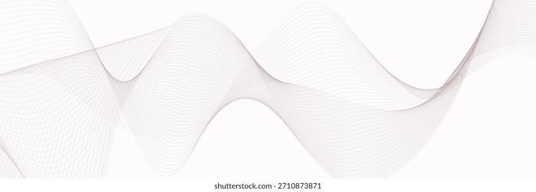 Rayas rojas sobre fondo blanco. Arte de línea creativa. Ondas rojas con líneas. Línea ondulada curva, raya lisa. Ilustración vectorial