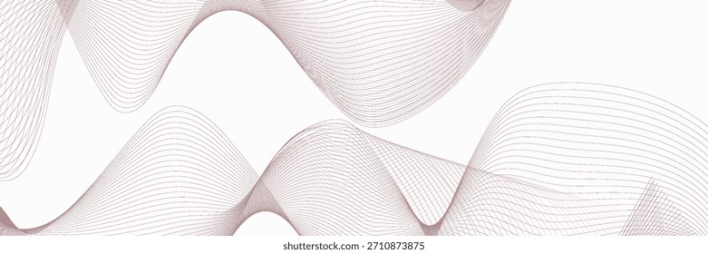 Red stripes on a white background. Creative line art. Red waves with lines. Curved wavy line, smooth stripe. modern trendy design