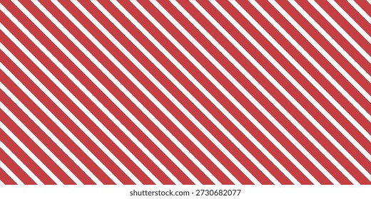 Red stripes on a white background. Diagonal striped pattern. Vector illustration. Christmas or winter theme. Background with diagonal stripes. Vector eps10
