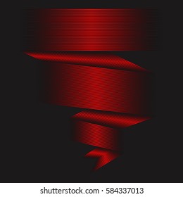Red stripes ribbon