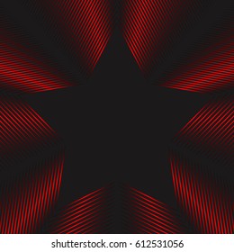 Red stripes star