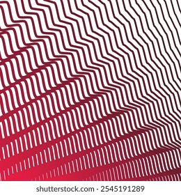 Red stripes wave seamless pattern abstract vector image