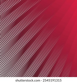 Red stripes wave seamless pattern abstract vector image