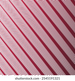Red stripes wave seamless pattern abstract vector image