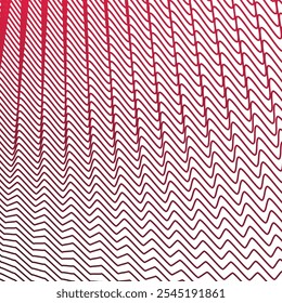Red stripes wave seamless pattern abstract vector image