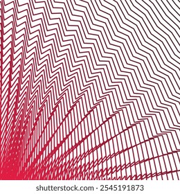 Red stripes wave seamless pattern abstract vector image