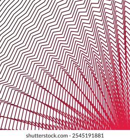 Red stripes wave seamless pattern abstract vector image