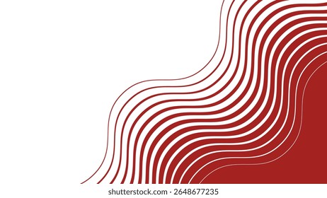 Red stripes wavy line abstract seamless pattern background for modern fabric digital and graphic design